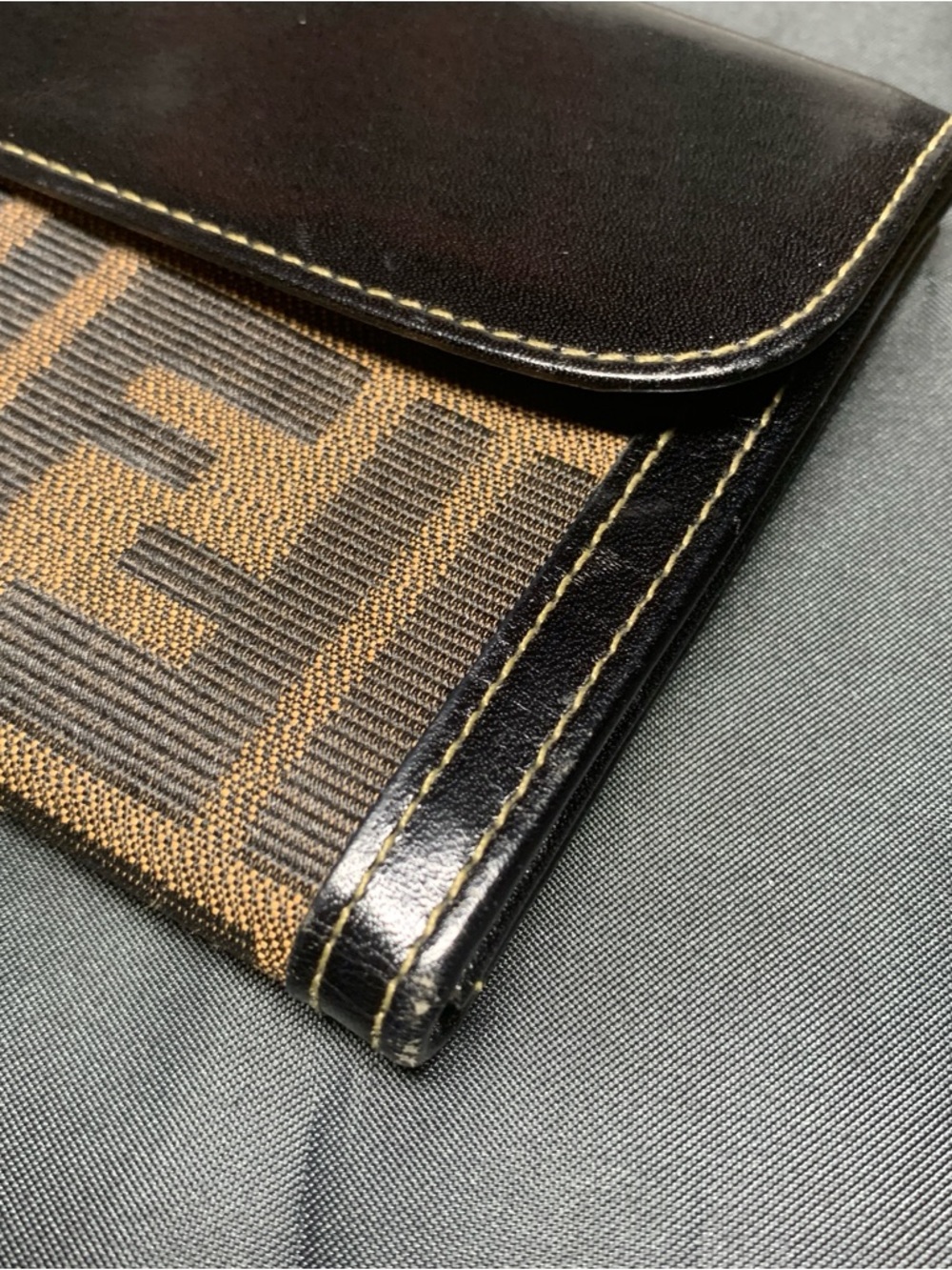 Fendi Zucca Canvas Bifold Wallet in Brown and Black - Picture 9 of 17